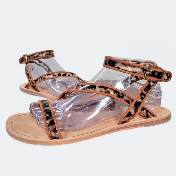 Sanctuary Leopard Print Women's Sandals Wrap Around Strappy Size 9 - Picture 1 of 17